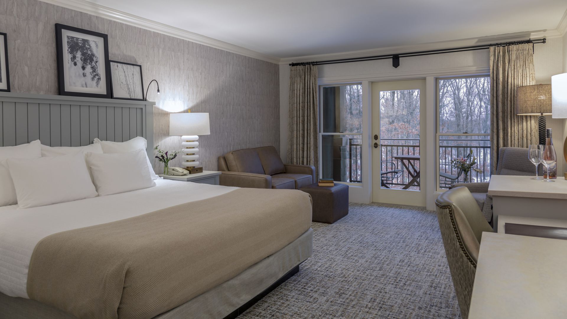 Guest Room with One King Bed at The Lodge at Woodloch